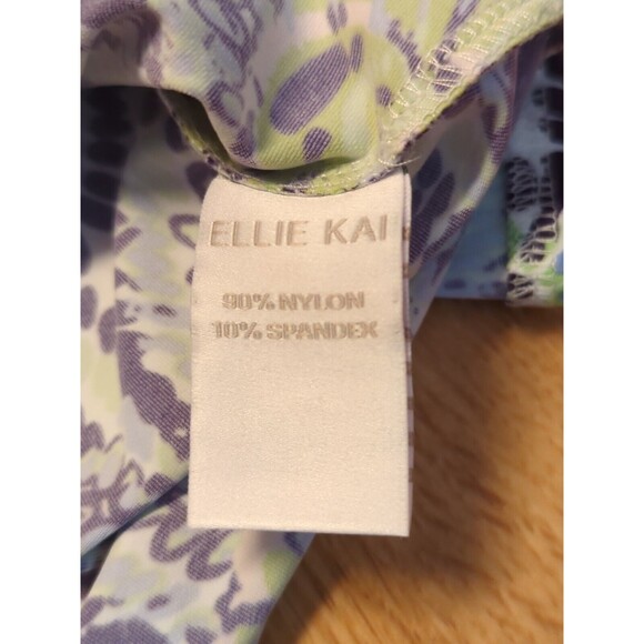 Ellie Kai Tank Top Womens 10 Purple Green Multi Sleeveless Floral Stretch V Neck - Picture 6 of 7